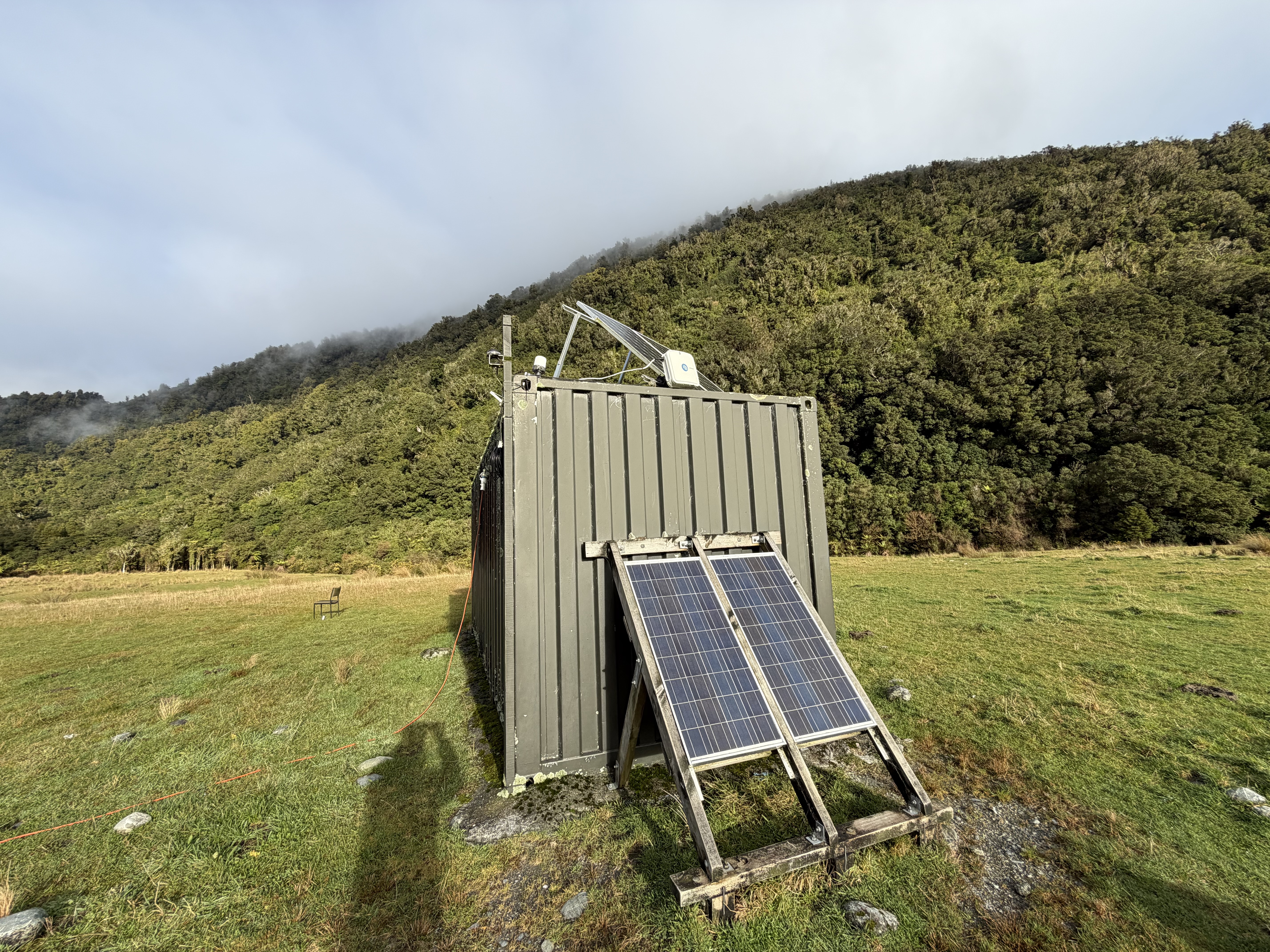 Container on top of the borehole during the New Zealand DFDP experiment