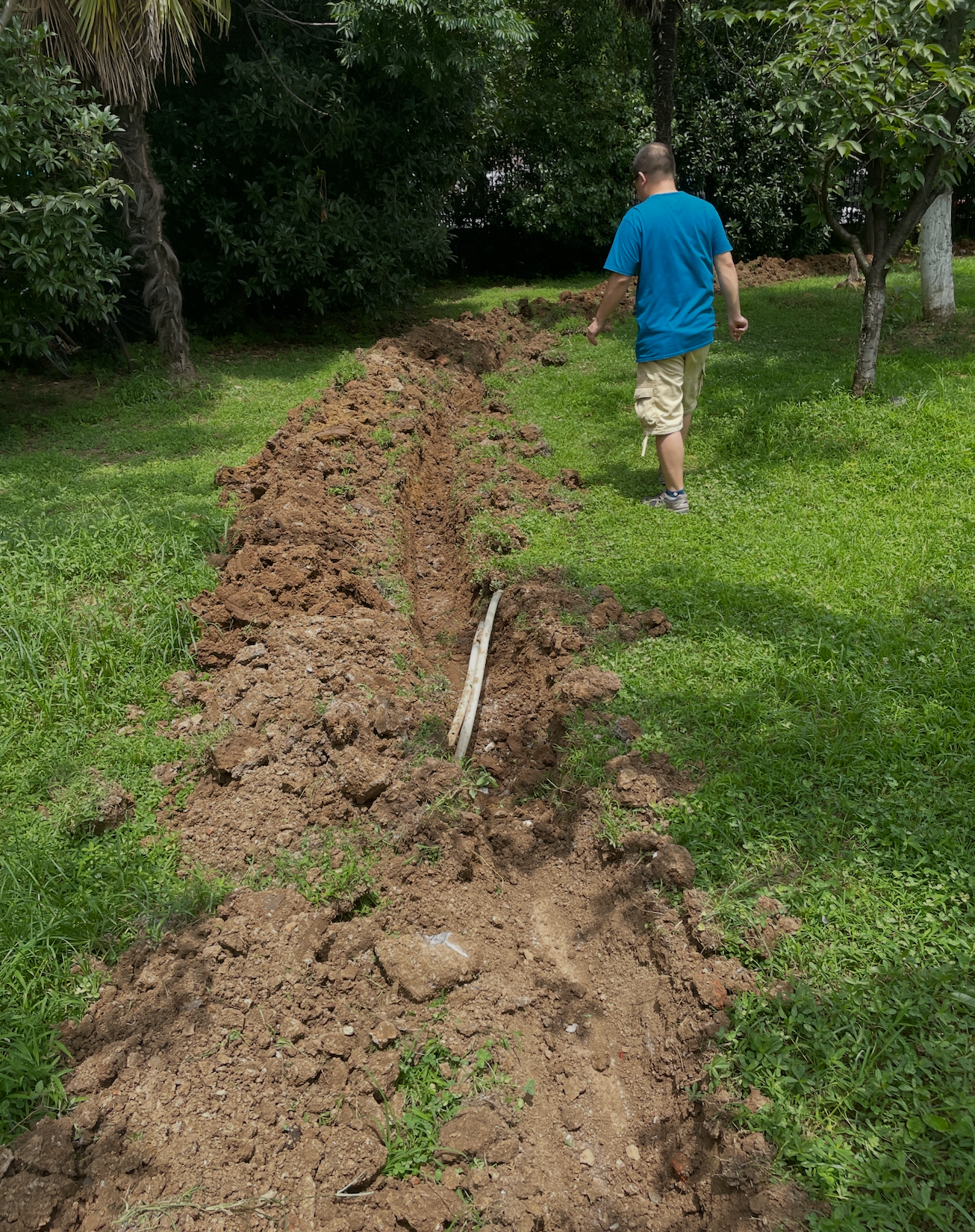 Trenching during the USTC campus experiment