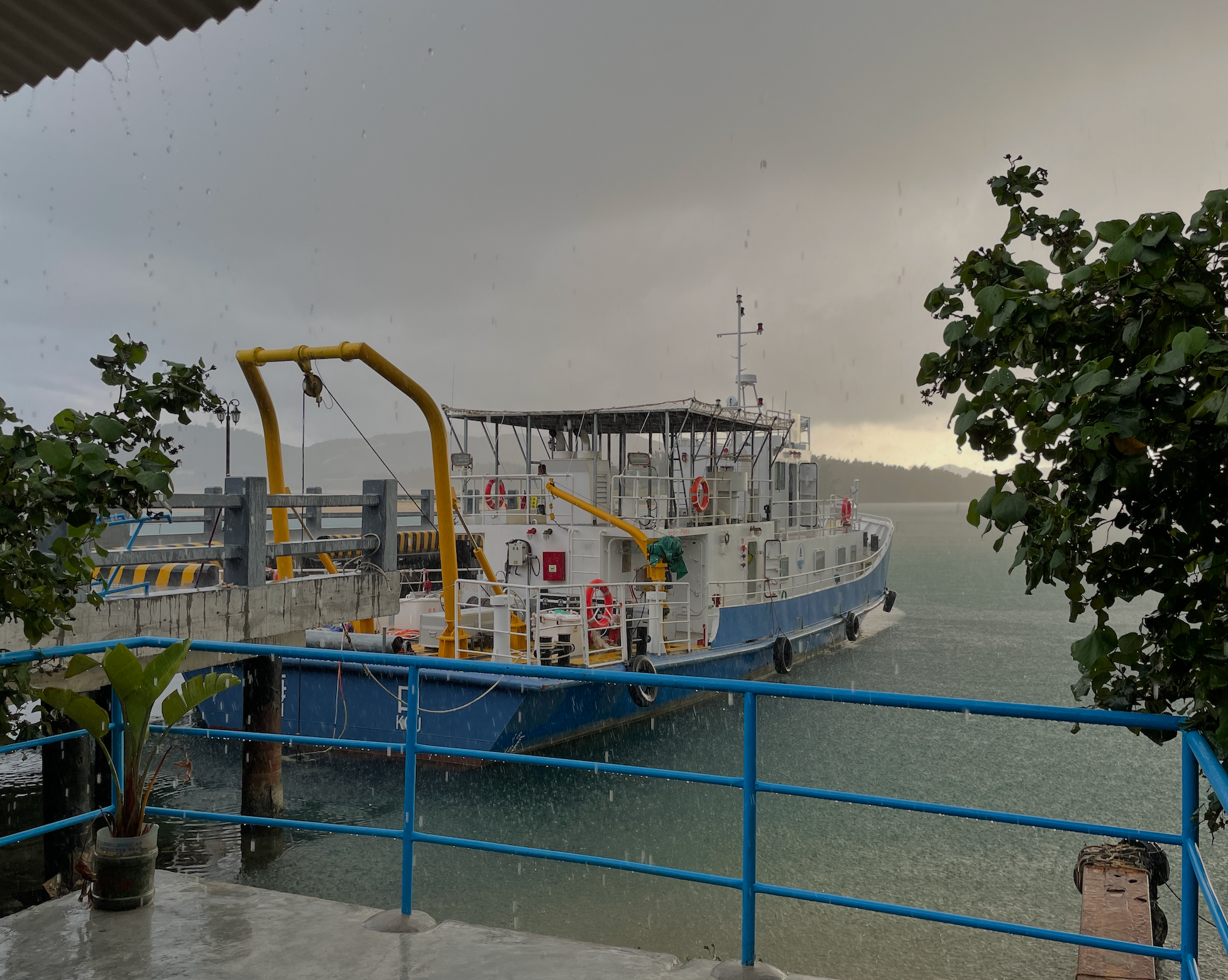 Test vessel during the offshore experiment